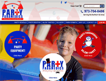 Tablet Screenshot of partyparamedics.com